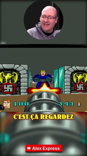Alex express face au boss de Wolfenstein 3D !