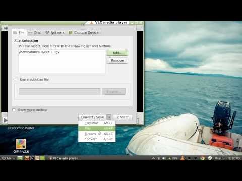 Converting Audio/Video .ogv file to .mp4 using VLC Media Player in Linux Mint 13 Cinnamon