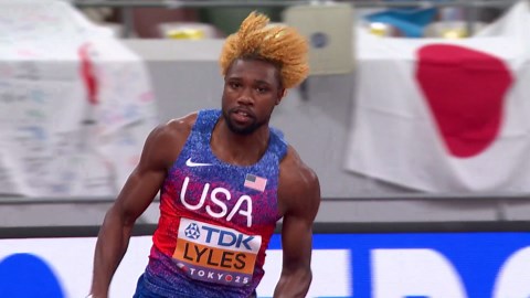 Railcam View: Relive the men's 200m worlds final