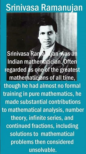 Srinivasa Ramanujan: The Genius Mathematician | Biography, Family, Education & Legacy