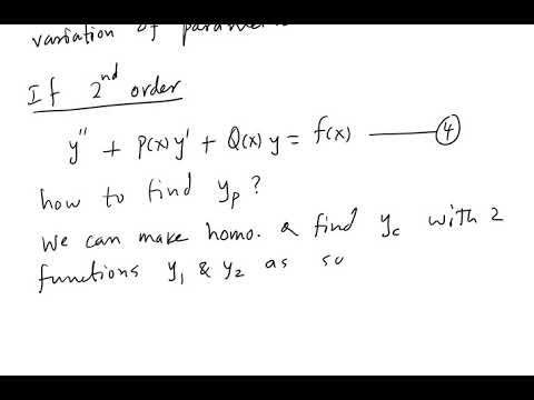 Math 24 Section 4.7: Variation of Parameters