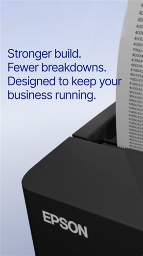 Built stronger. Breaks less. Meet Epson TM-T82X-II with a metal chassis. Move fast. Built to last. #Epson #EpsonPOS | Epson