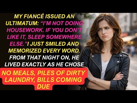 My fiancé issued an ultimatum: “I won’t do chores—if you don’t like it, sleep elsewhere.” I smiled