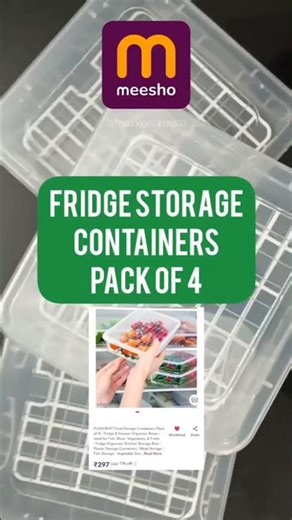 Level up your fridge game! 🧊 These Meesho storage containers are a total steal.✨@meeshoapp #meesho