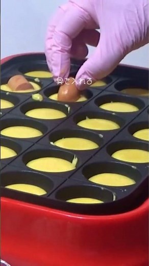 おうちで簡単【ベビーカステラ】たこ焼き器とホットケーキミックスで簡単に屋台の味!! #shorts #ホットケーキミックス #スイーツ