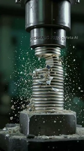 150 TON Hydraulic Press vs Neodymium Magnet Stack 🧲💥 Slow Motion!