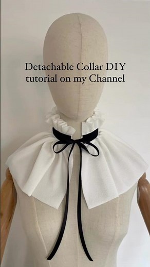 Detachable collar Sewing tutorial, Victorian style collar, DIY Fashion, Anita Benko
