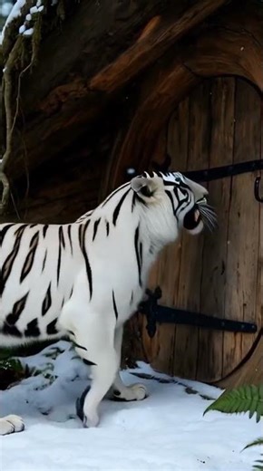 A Hidden Fairytale Doorway… But Who Lives Inside? ❄️🚪🌲
