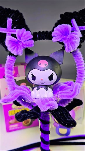 💜🤩diy imade an cute kurumi bouquet✨️#sanrio#diy #crafts#cute#beautiful#kurumi