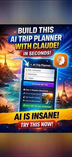 Build an AI Trip Planner Website in Seconds 🤯 (Claude AI Tutorial)
