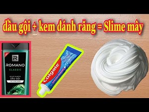 cách làm slime mây bằng dầu gội + kem đánh răng - làm slime theo yêu cầu fan