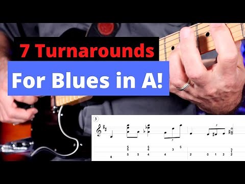 7 Turnarounds for 12 Bar Blues in A - A Blues Guitar Lesson for both Beginners and Advanced Players