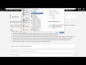 Uploading a new email list | The Action Network