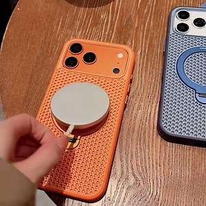 360 Rotation Holder Mesh Case for Apple iPhone 12 to 17 Pro Max