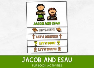 Jacob and Esau, Printable Bible Flipbook, Sunday School Craft, Kids Bible Lesson Activities, Bible Characters, Christian Homeschool - Etsy