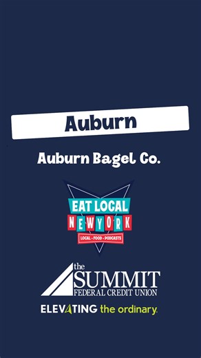 Highlighting Independent Restaurants in NY on Instagram: "I’m out at Auburn Bagel Co., located at 105 Genesee Street. I’m happy to say Auburn Bagel Co. is participating in Eat Local New York Restaurant Week, happening April 13–26, presented by our friends at The Summit Federal Credit Union. Today I’m trying their take on a Beef on Weck — roast beef cooked and dipped in au jus, served on a pumpernickel bagel with horseradish mayo. Get out there and check them out, whether it’s now or during Eat L
