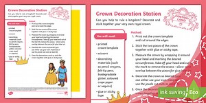 Decorate a Crown Craft Instructions