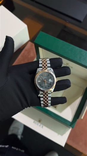 Rolex 41mm Wimbledon dial two tone rose gold  #rolex #jeweler #rolexwatch #rolexdaydate #datejust | Sarang Yoon | Facebook