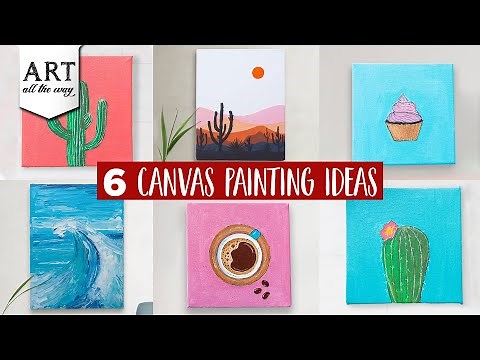 6 Canvas Painting Ideas | DIY Home Decors | Canvas Painting Tutorial