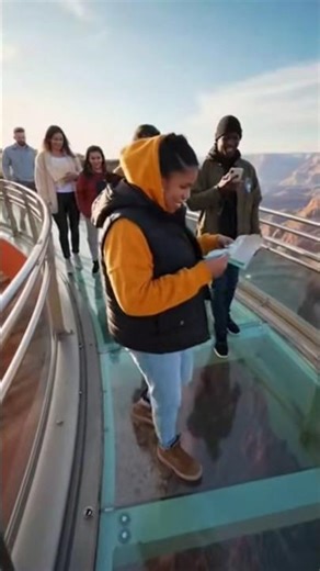 The Glass Floor Cracked… and He Almost Fell Through 😱