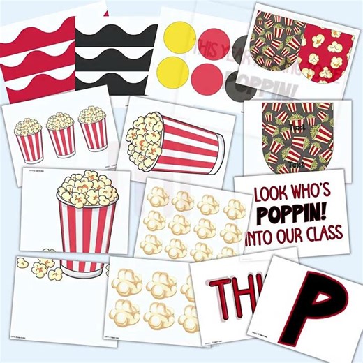 Popcorn Bulletin Board Kit Editable Name Tags Tutorial