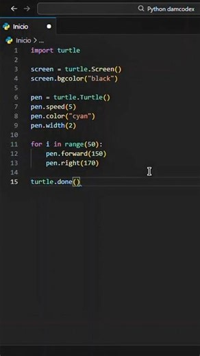 Esto no es diseño… es código 👨‍💻 #c#codingp#pythonp#programmingc#creativecodinggenerativeart