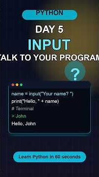 Python Day 5: Input - Talk to Your Program