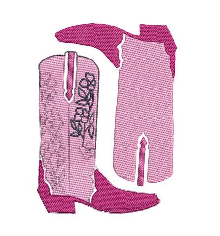 Floral Cowboy Boot Embroidery Design | Western Boots Machine Embroidery File - Etsy