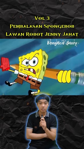 Vol 3 | SPONGEBOB Hajar Robot JENNY Jahat ‼️ #shorts #alurcerita #storytelling
