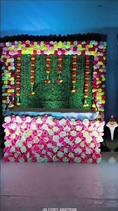 Royal Ganpati Decoration ❤️ Elegant Festival Setup | Ganpati Bappa Morya #shorts
