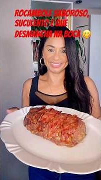 Rocambole de carne moída recheado, super suculento e fácil de fazer!