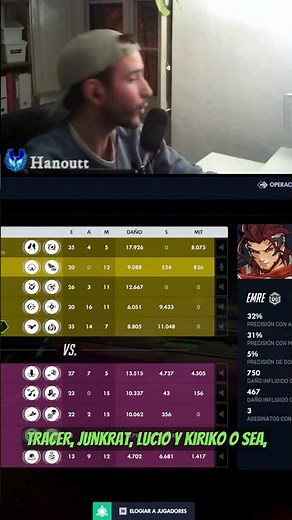 Jugué Vs la compo más molesta de overwatch... (bola, tracer, junk, kiri, lucio)