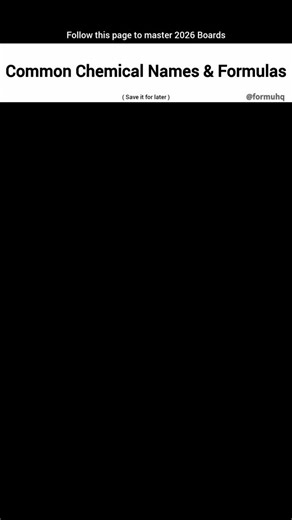 FormuHQ | CheatSheets on Instagram: "🧪 Chemistry in everyday life — simplified! Quicklime, slaked lime, gypsum, POP… ever wondered what they’re really made of? Here’s a clean breakdown of common compounds + their formulas 🧠📘 . Master these basics and your science prep becomes 10x easier ⚡ . 👉 Follow @formuhq for more smart breakdown reels 💾 Save this for revision 🔄 Share with your study group . #ChemistryFacts #StudyGram #EducationReels #ScienceBasics #ExamPrep #DailyLearning #NCERTNotes #
