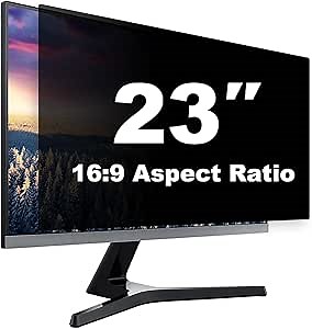 [5 Pack] 23 Inch Computer Privacy Screen Shield for 16:9 Widescreen Desktop Monitor - Anti-Glare Blue Light Privacy Filters and Anti Spy Privacy Screen Protector Film