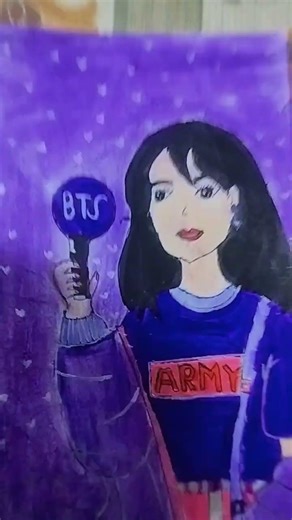 BTS army girl drawing