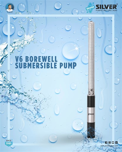 Silver's V6 Borewell Submersible Pump, delivering unmatched durability and strength, season after season. Don’t settle for less,invest in lasting peace of mind with SILVER. #SilverConsumerElectricals #Silver #silverpumpsandmotors #HardikPandya #VinitBediyaOfficial | Silver Pumps & Motors