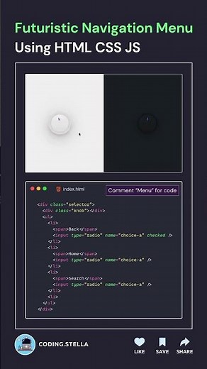 Create a Futuristic Navbar UI