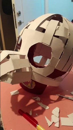 Springtrap Mask – Handmade from Cardboard#fnafcosplay #tutorial #fnaf #springtrap