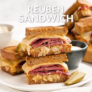 13K views · 221 reactions | A Reuben Sandwich is the ultimate grilled sandwich! Rye Bread slices piled high with delicious corned beef, sauerkraut, swiss cheese, and homemade Russian dressing! https://laurenslatest.com/reuben-sandwich-2/ | Lauren's Latest | Facebook