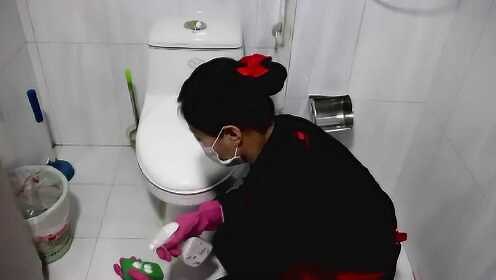 卫生间清洁教学视频