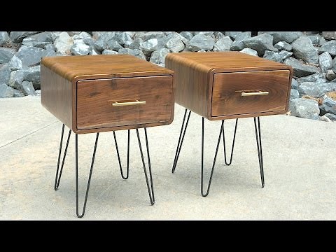 Mid-Century Modern Walnut End Table | How To Build - Woodworking