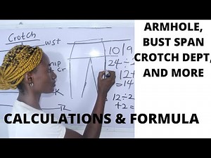 FORMULAR AND DISTANCE CALCULATIONS. ARMHOLE FORMULAR BURST SPAN FORMULAR, CROTCH DEPTH FORMULAR