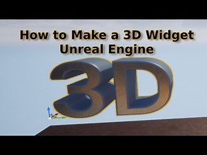 How to Make a 3D Widget in Unreal Engine - UE Beginner Tutorial