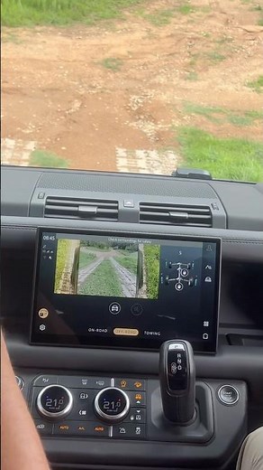 Hill Descent Control activated — the Defender is in execution mode