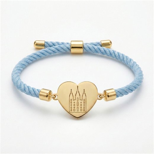 LDS Temple Bracelet | Personalized Temple Bracelet | Salt Lake Temple Charm | Custom LDS Temple Jewelry | Gift for LDS Youth - Etsy UK