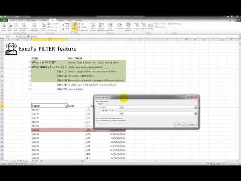 Video 00020 Use a FILTER to hide rows