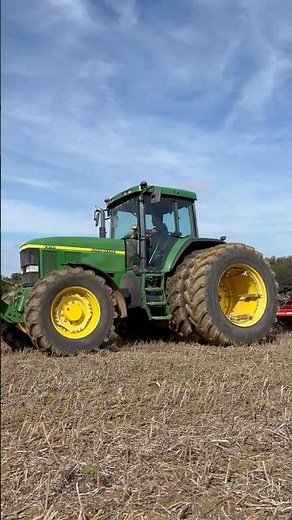 Essai déchaumeur Gregoire Besson Occitan avec un John Deere 7810 🦌🔥#agri #johndeere #farming