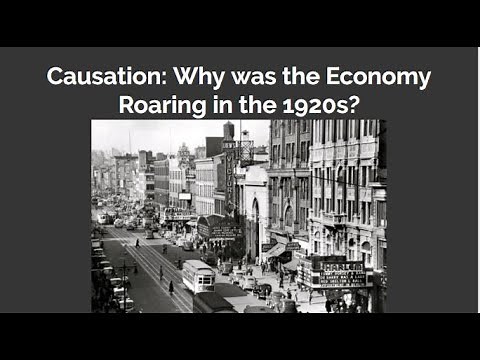 Why did the US economy boom in the 1920s?
