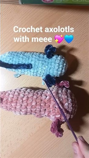 crochet axolotls with me 😊 #crochet #amigurumi #amigurumi #crocheting #handmade #crochetplush #hobby