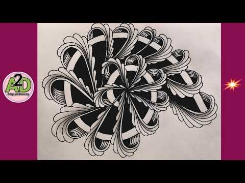 Relaxing drawing -12 | Relaxing pattern drawing | Relaxing Zentangle Drawing